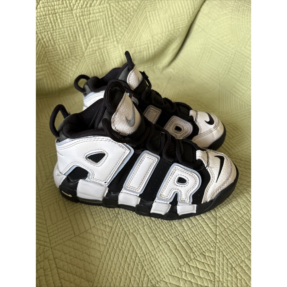 Nike Air More Uptempo Shoes Boys Size 13C Black White Basketball DQ6201-001